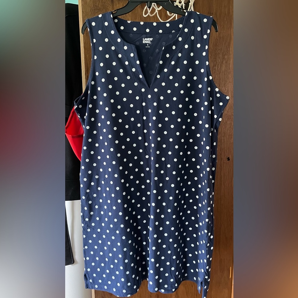 NWOT Women's Cotton Jersey Sleeveless Swim Cover-up Dress
